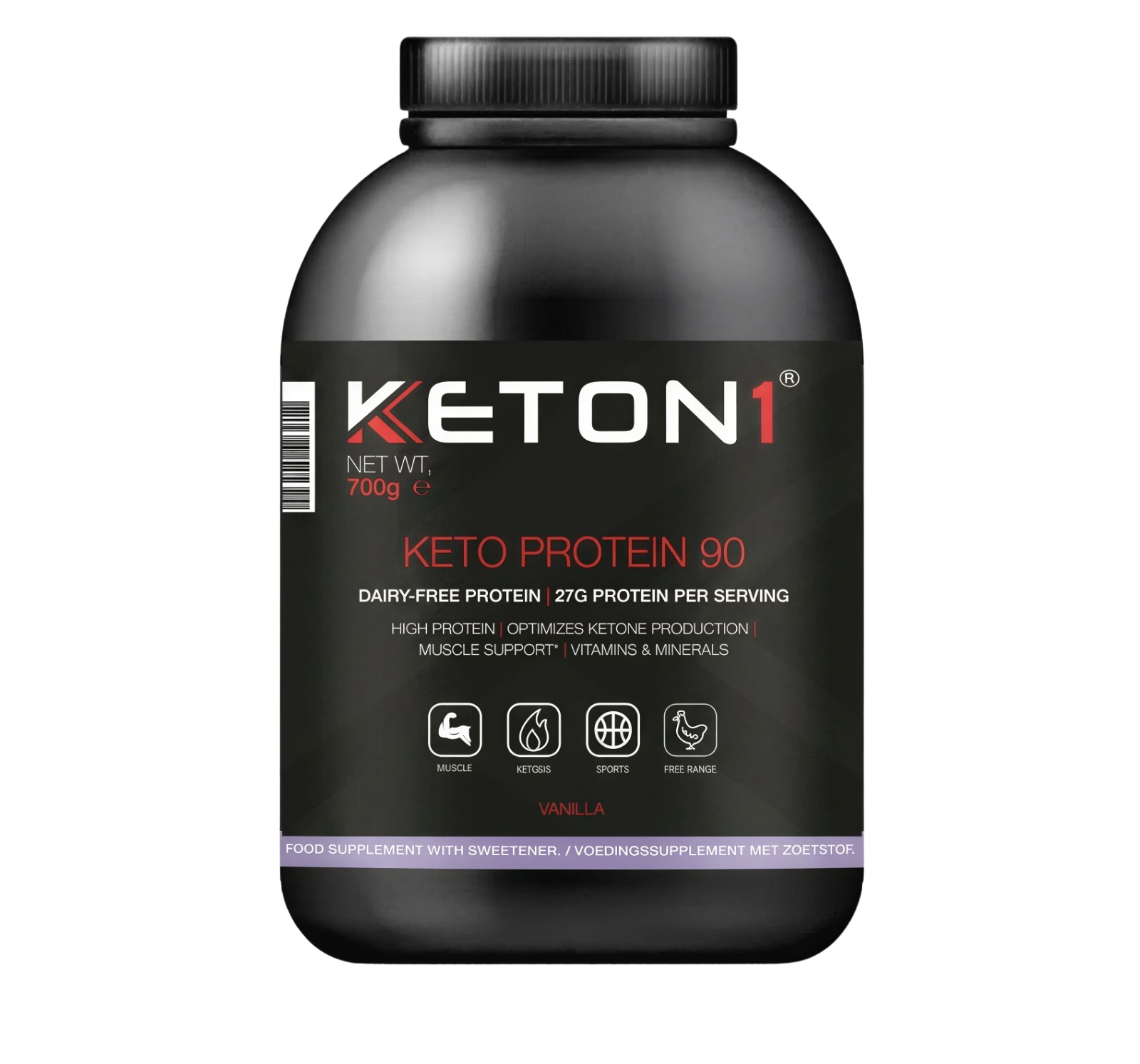 Een proteine shake op bais van ei proteine. lactose vrije totaal shake