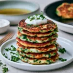 Lekkere Proteïne Pannenkoekjes met Spinazie & Cottage Cheese. laag in koolhydraten. Gezond tussendoortje.