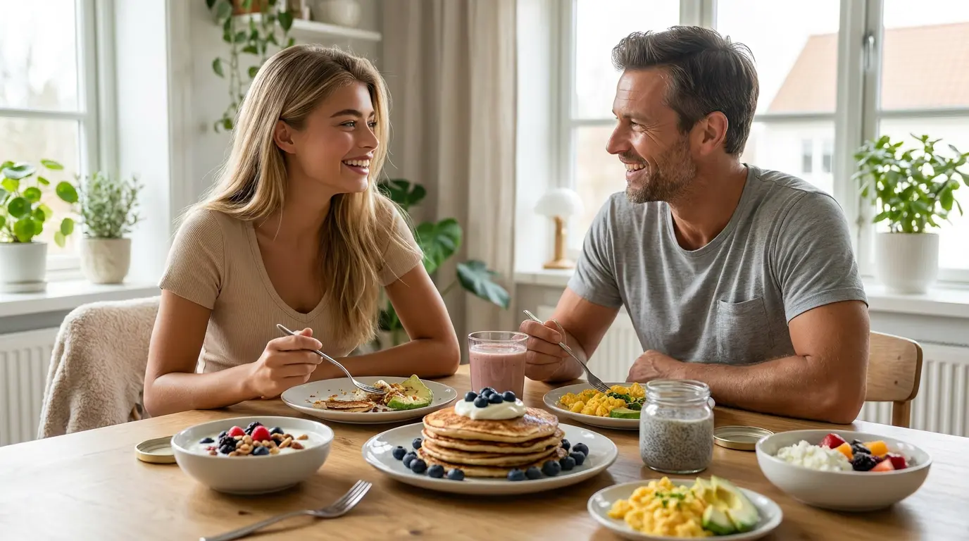 Eiwitrijke ontbijt recepten met eieren, blauwe bessen, kwark en gezonde toppings voor meer energie en spierbehoud